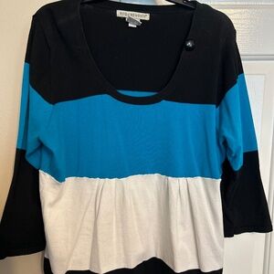 Multicolor knit blouse